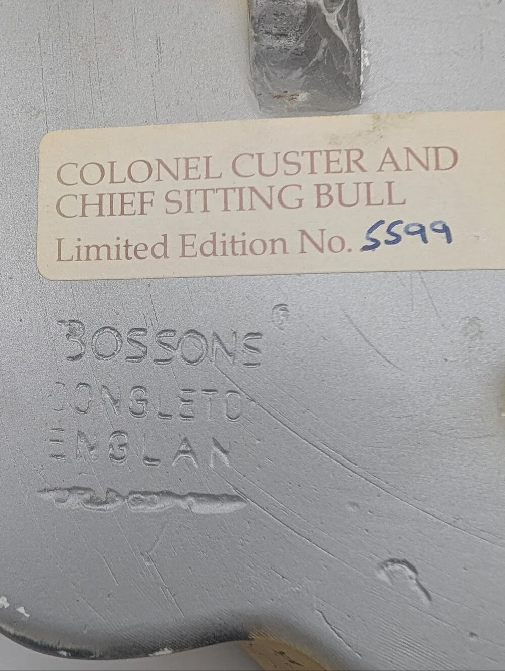 Vintage (1989) Bossons Chalkware Colonel Custer and Chief Sitting Bull